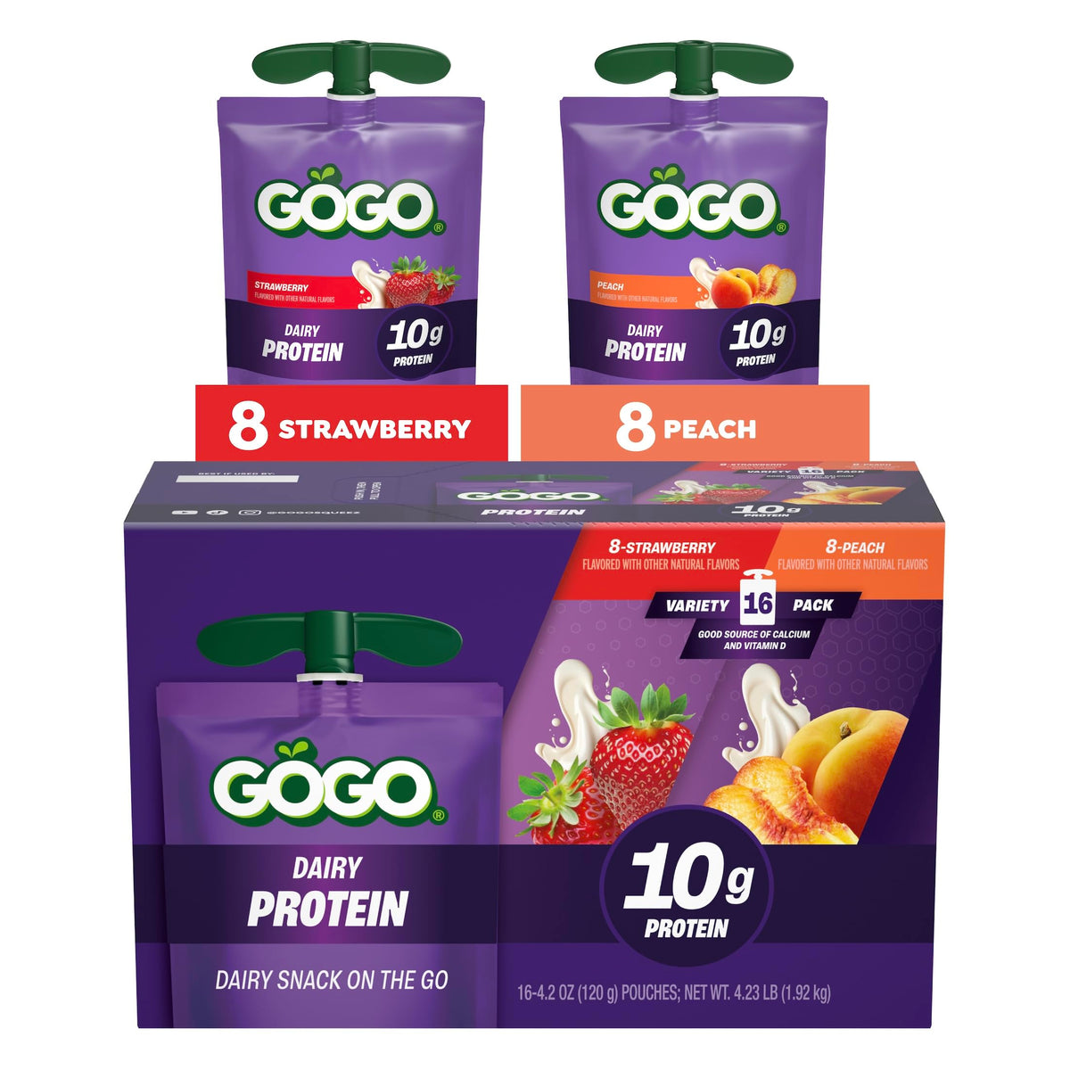 GoGo SqueeZ front packaging showing variety pack benefit