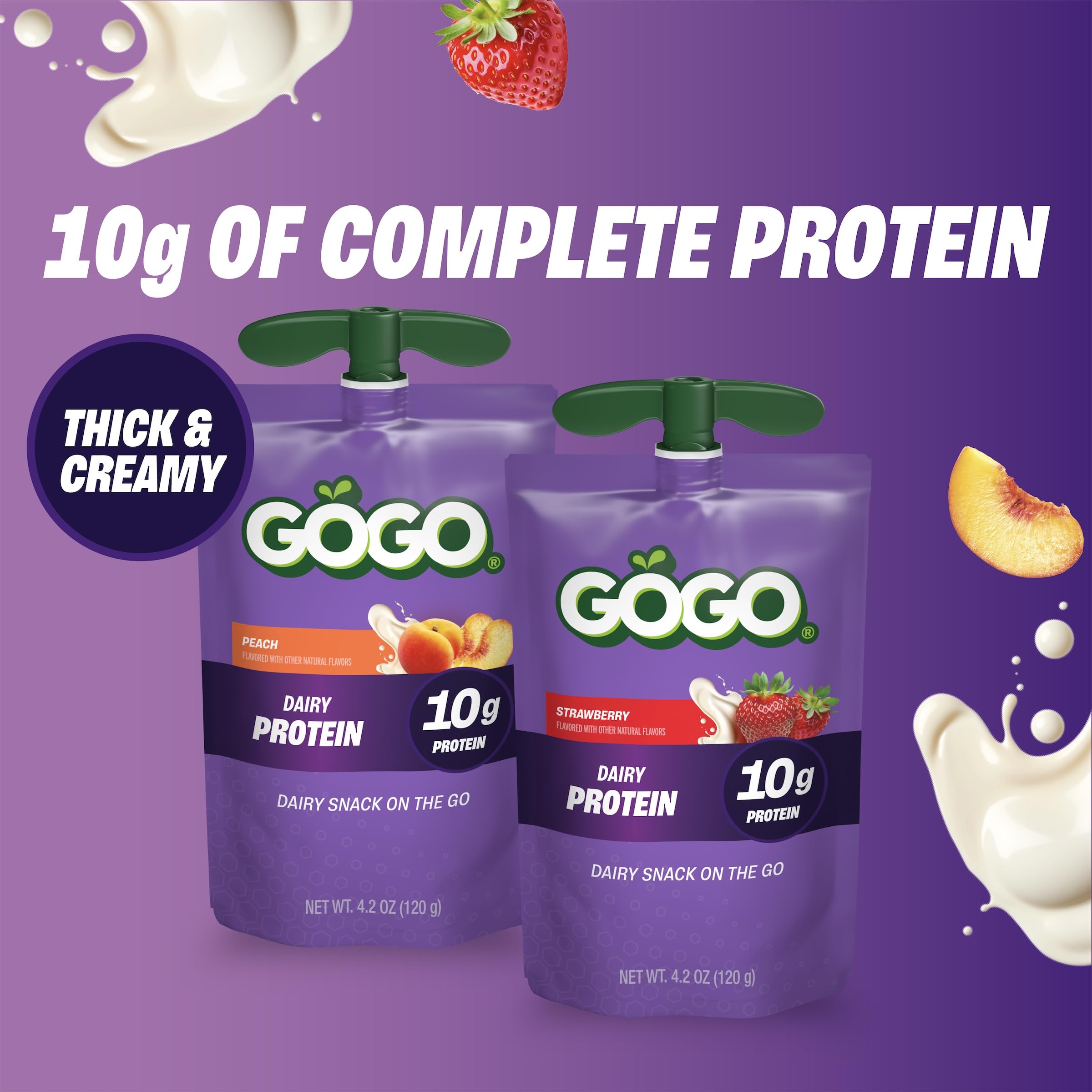 GoGo SqueeZ nutrition label close-up highlighting protein content