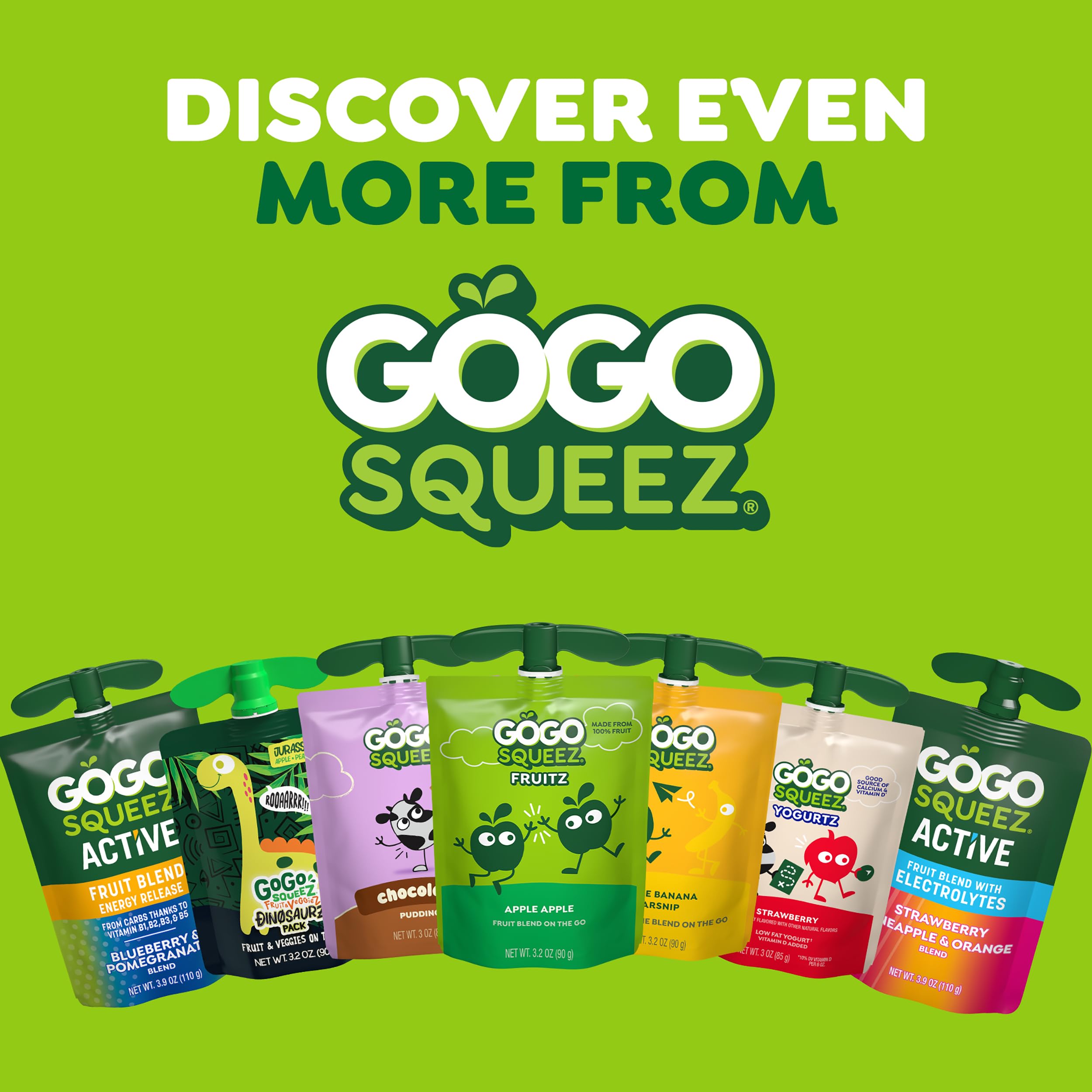 GoGo SqueeZ pouches organized in a travel bag ready for outings