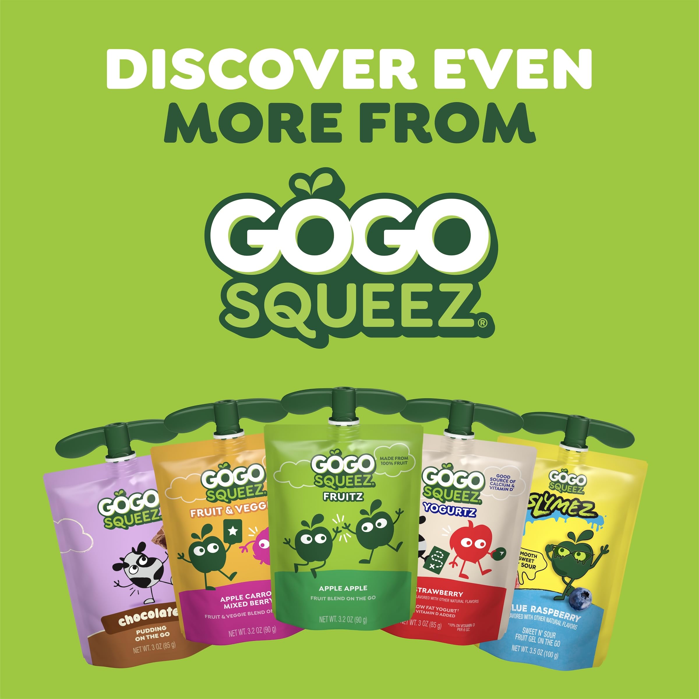 GoGo squeeZ pouch in a travel bag showing grab-and-go snack convenience