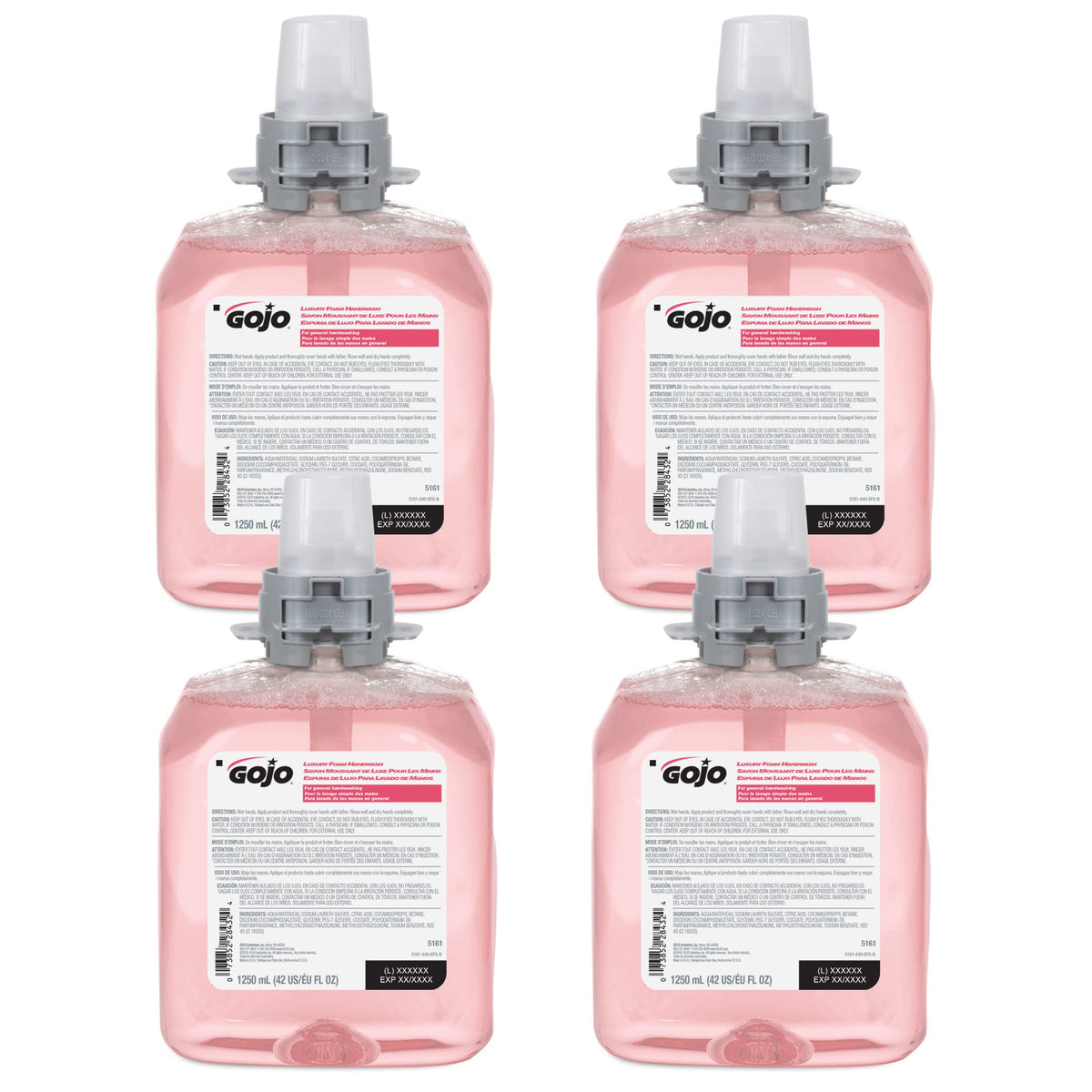 GOJO front packaging shot showing cranberry refill and clear labeling for easy identification and restocking