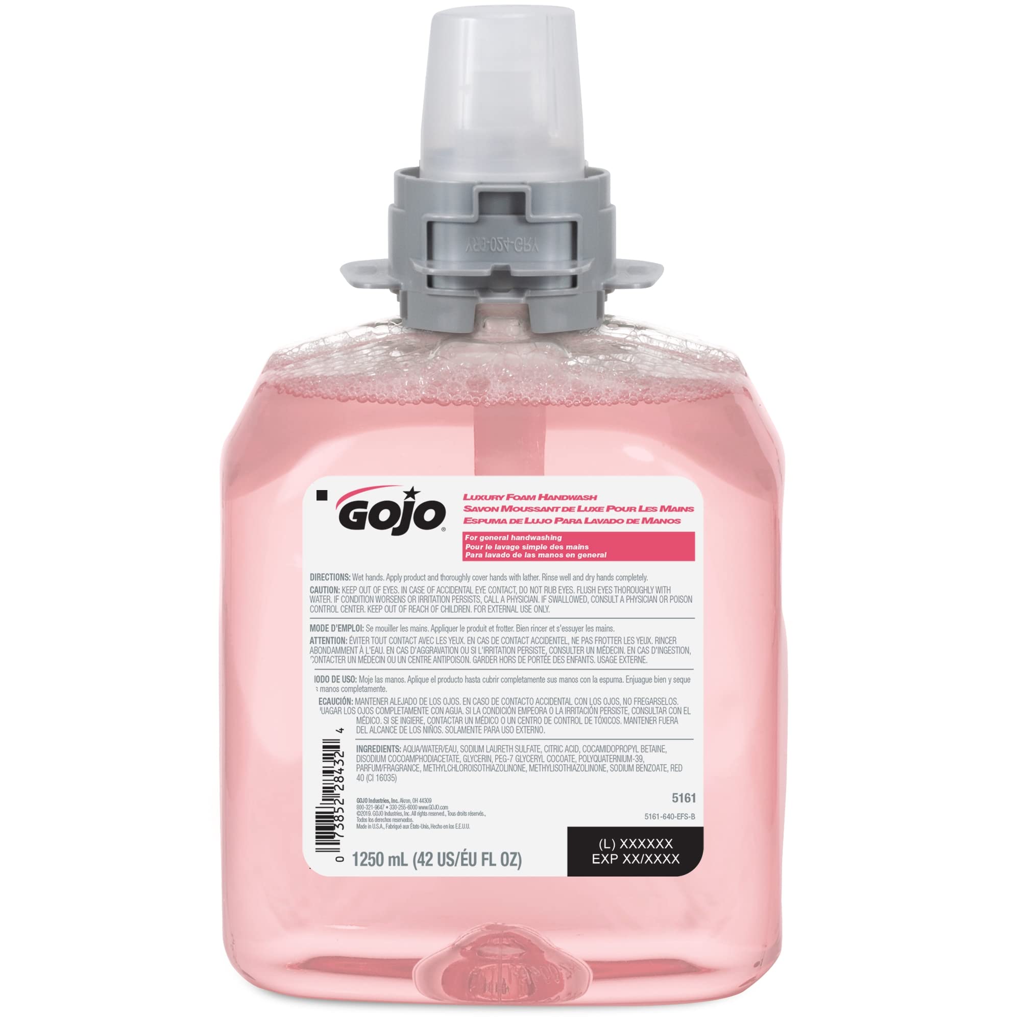 GOJO close-up of sanitary-sealed dispensing nozzle demonstrating hygienic refill change and contamination prevention