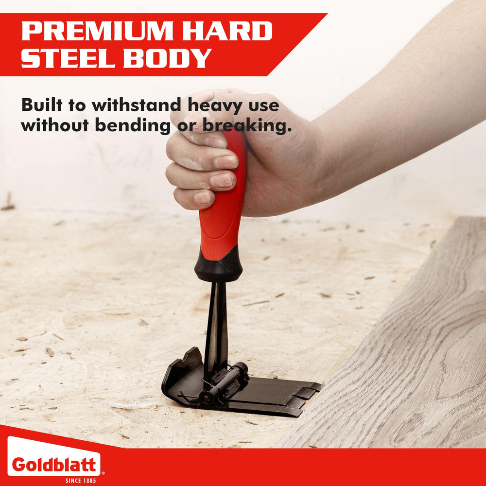 Goldblatt textured TPR+PP handle detail for comfortable grip and reduced hand fatigue