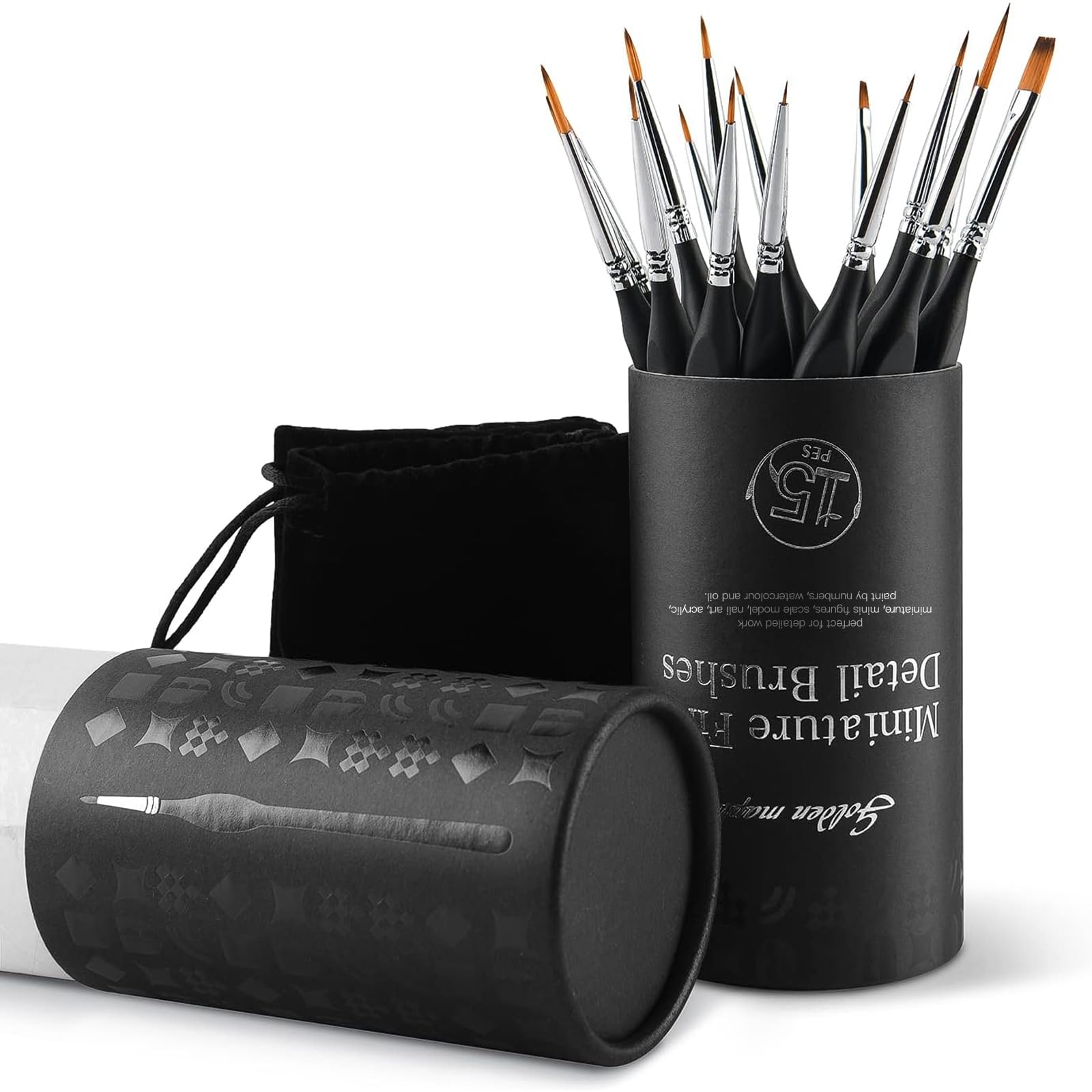 golden maple brushes stored in protective sleeve for safe transport