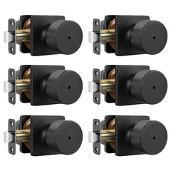 Goldenwarm matte black front view showing modern round privacy knob and clean finish for cohesive decor