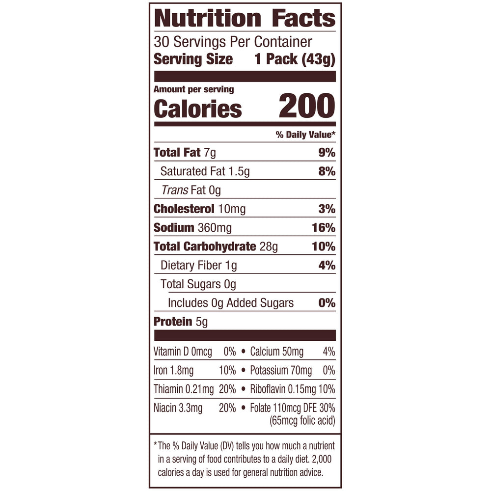 Goldfish single 1.5 oz bag top view highlighting portion-controlled convenience