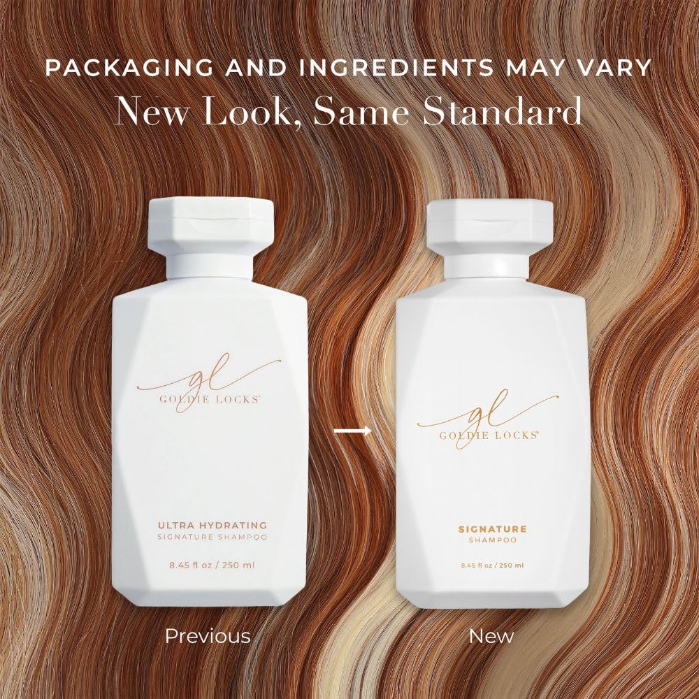 Goldie Locks bottle pump and label close-up highlighting ingredient and scent details