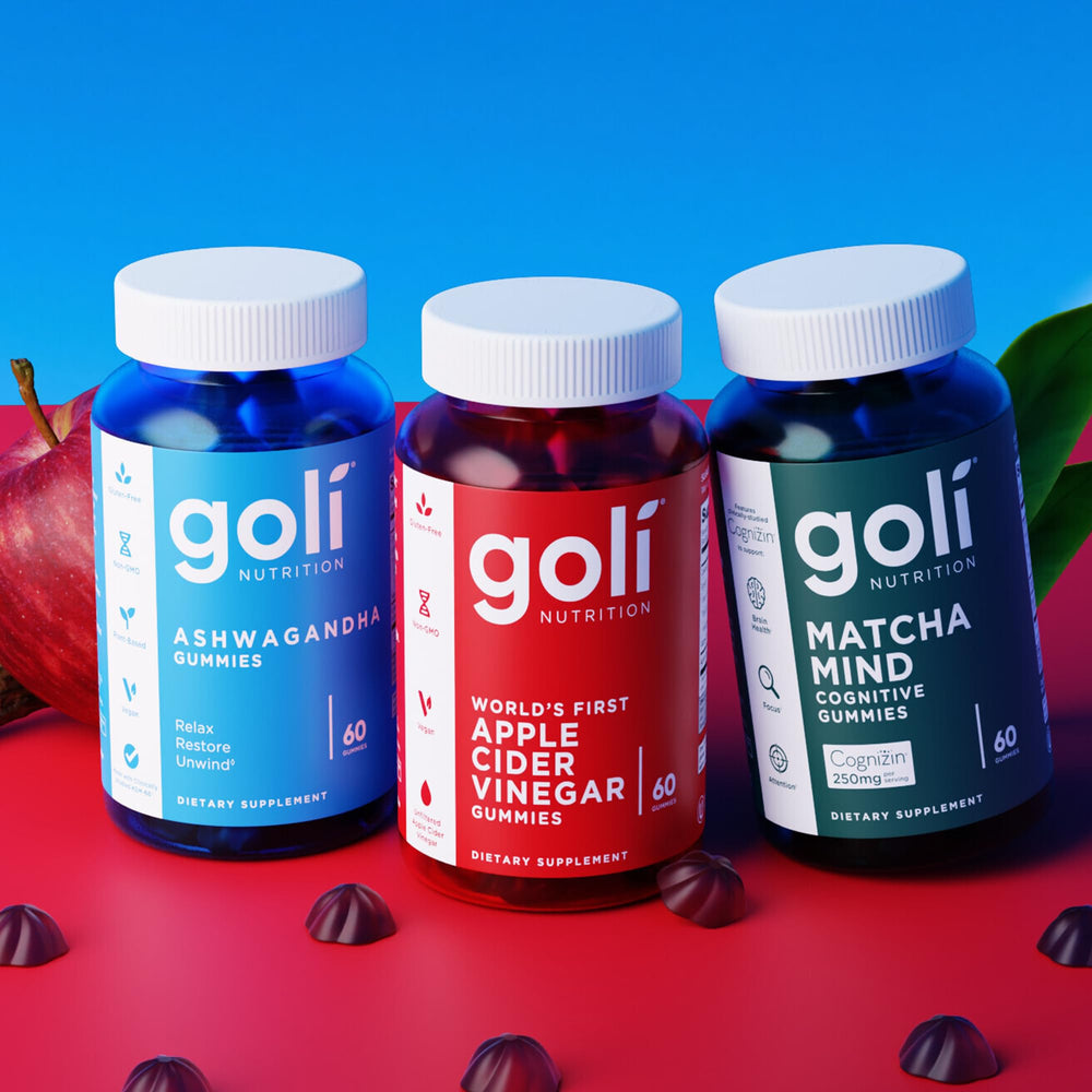 Goli gummy texture and coating detail highlighting chewable vegan base