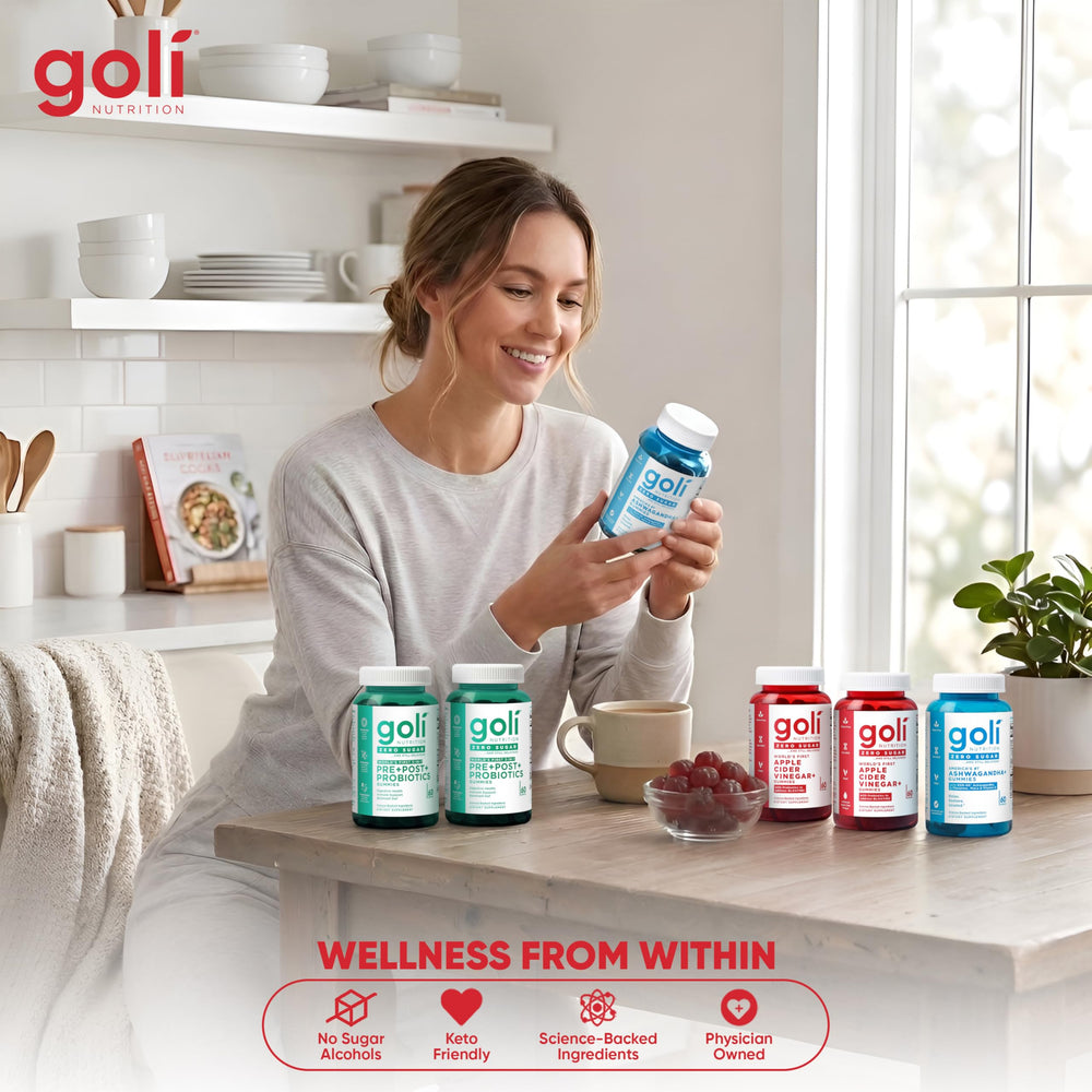 Goli nutrient facts and profile layout showing clear ingredient and dose info