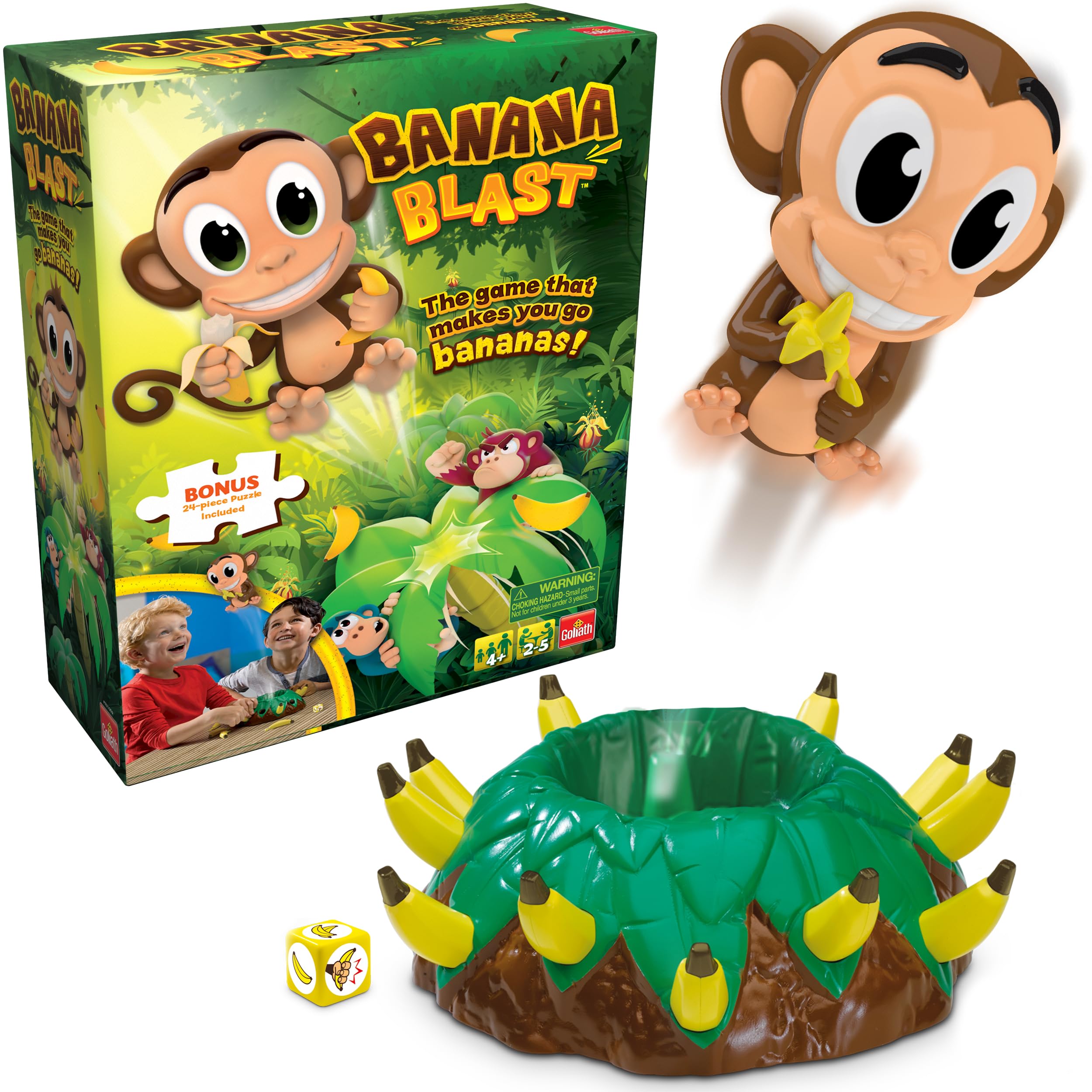 Goliath Banana Blast front packaging shows game box and contents benefiting setup clarity