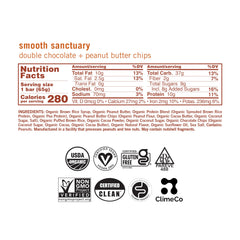 GoMacro unwrapped bar cross-section revealing chewy texture and chips for satisfying chew