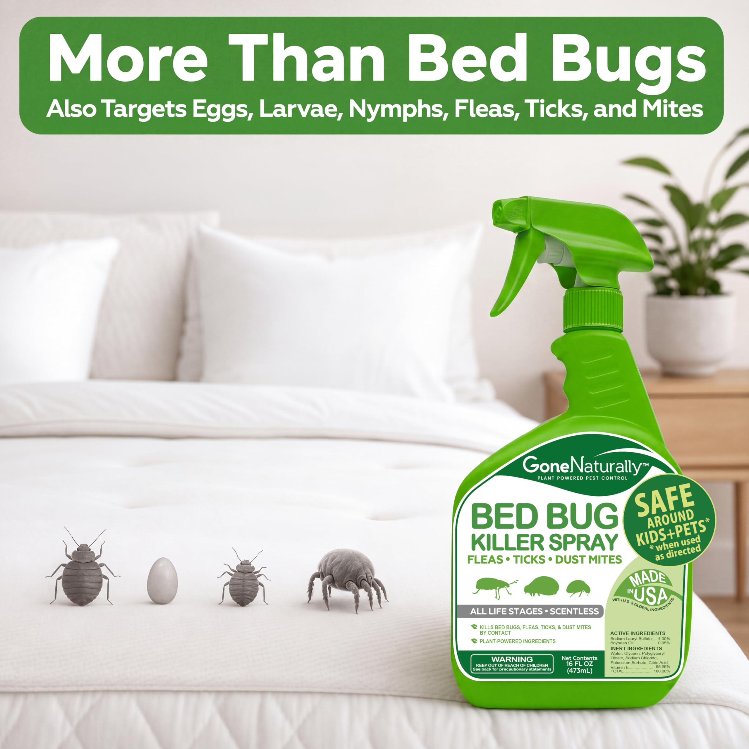GoneNaturally 16oz bottle held in hand showing compact travel-friendly size