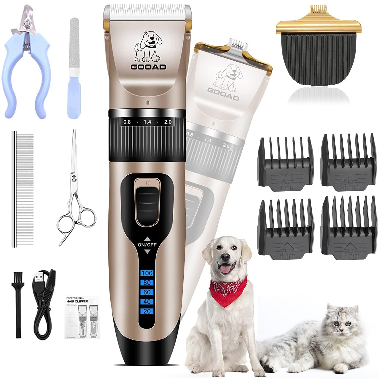 Gooad front view kit showing full grooming set and organized layout for convenience