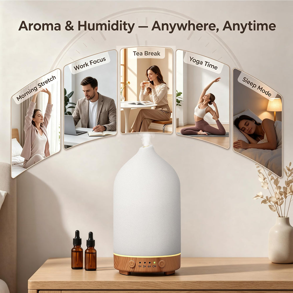 Gooamp in living room placement demonstrating decor-friendly scenting and humidifying