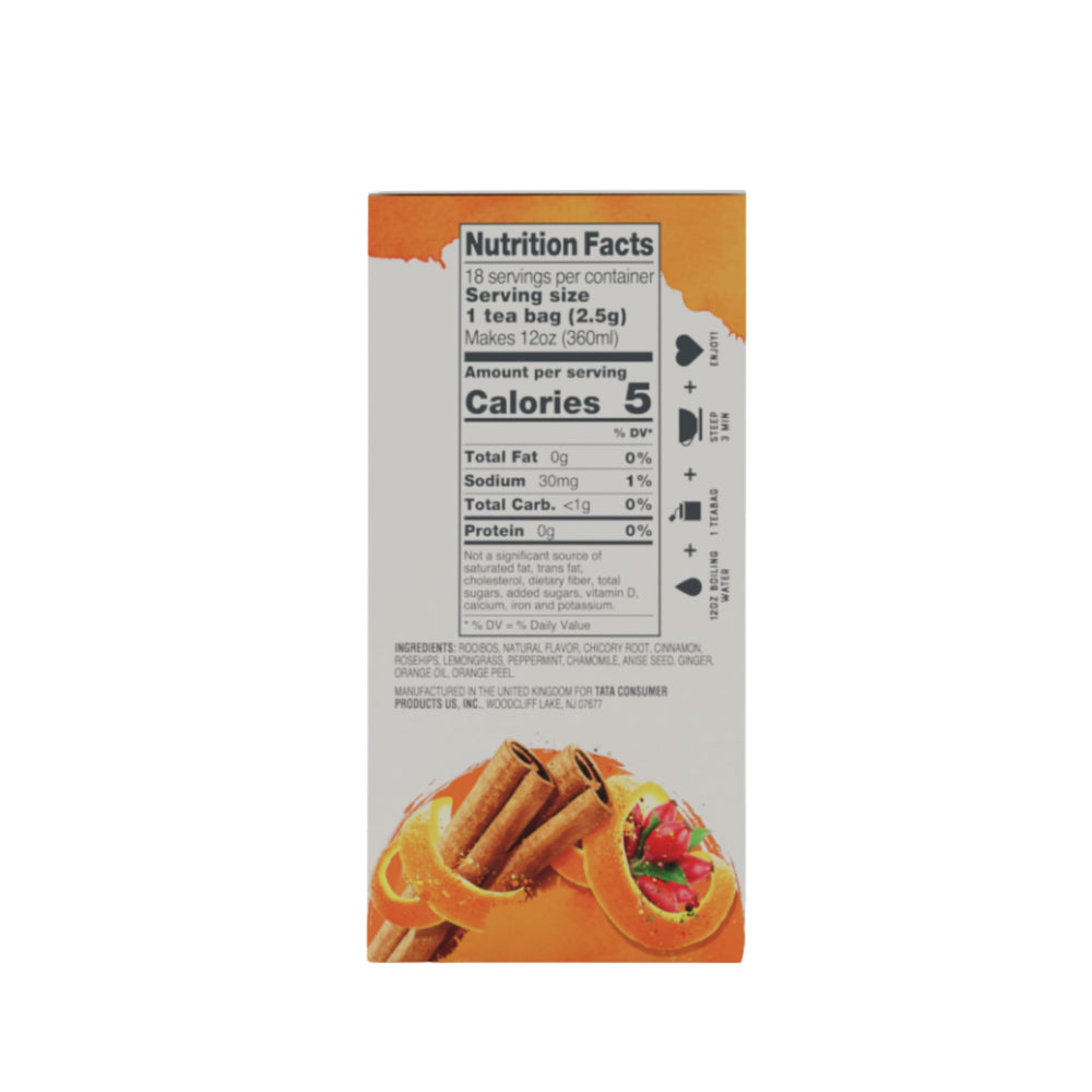 Opened Good Earth box with individually wrapped tea bags, emphasizing sealed freshness
