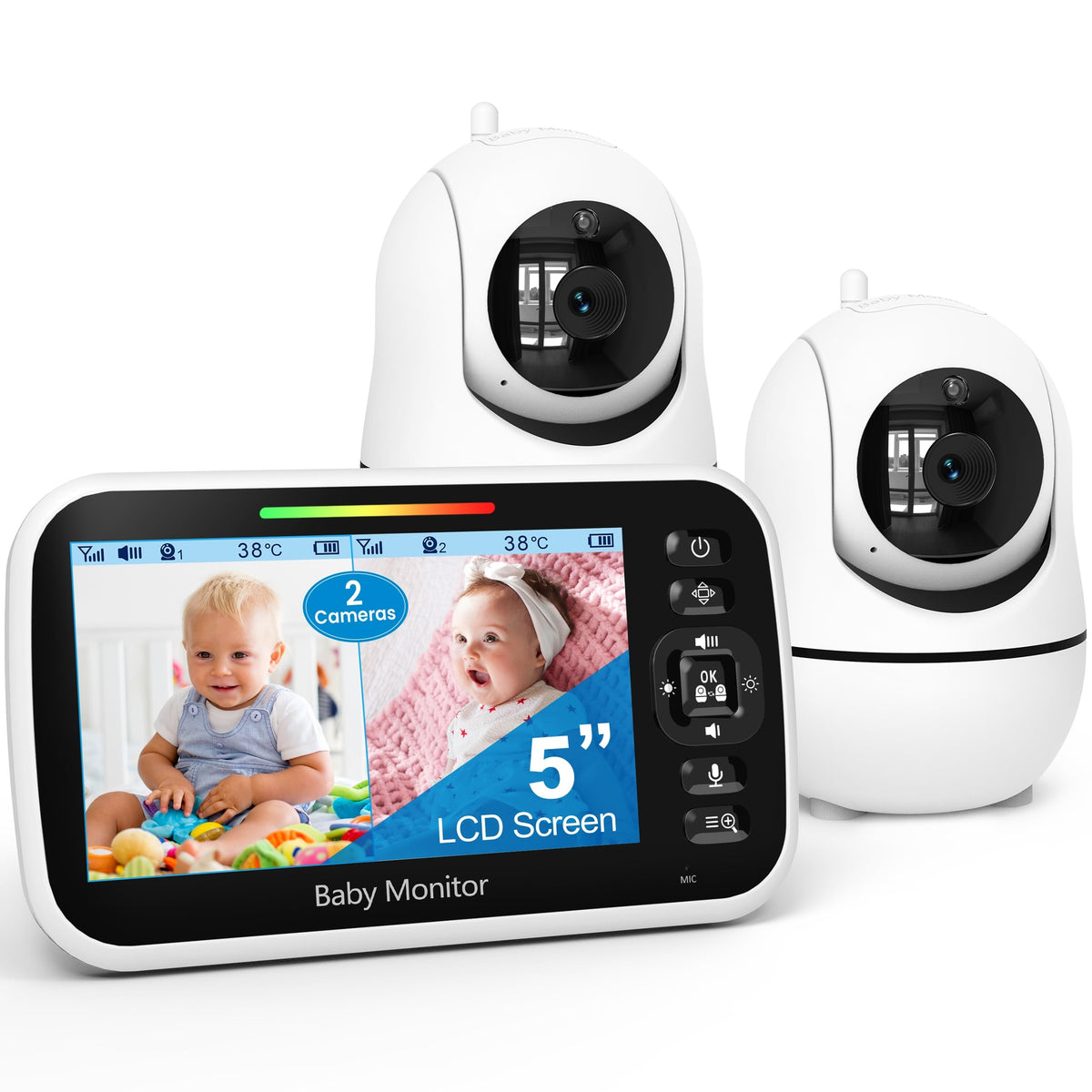 GoodBaby front display showing 5-inch HD screen for clear monitoring