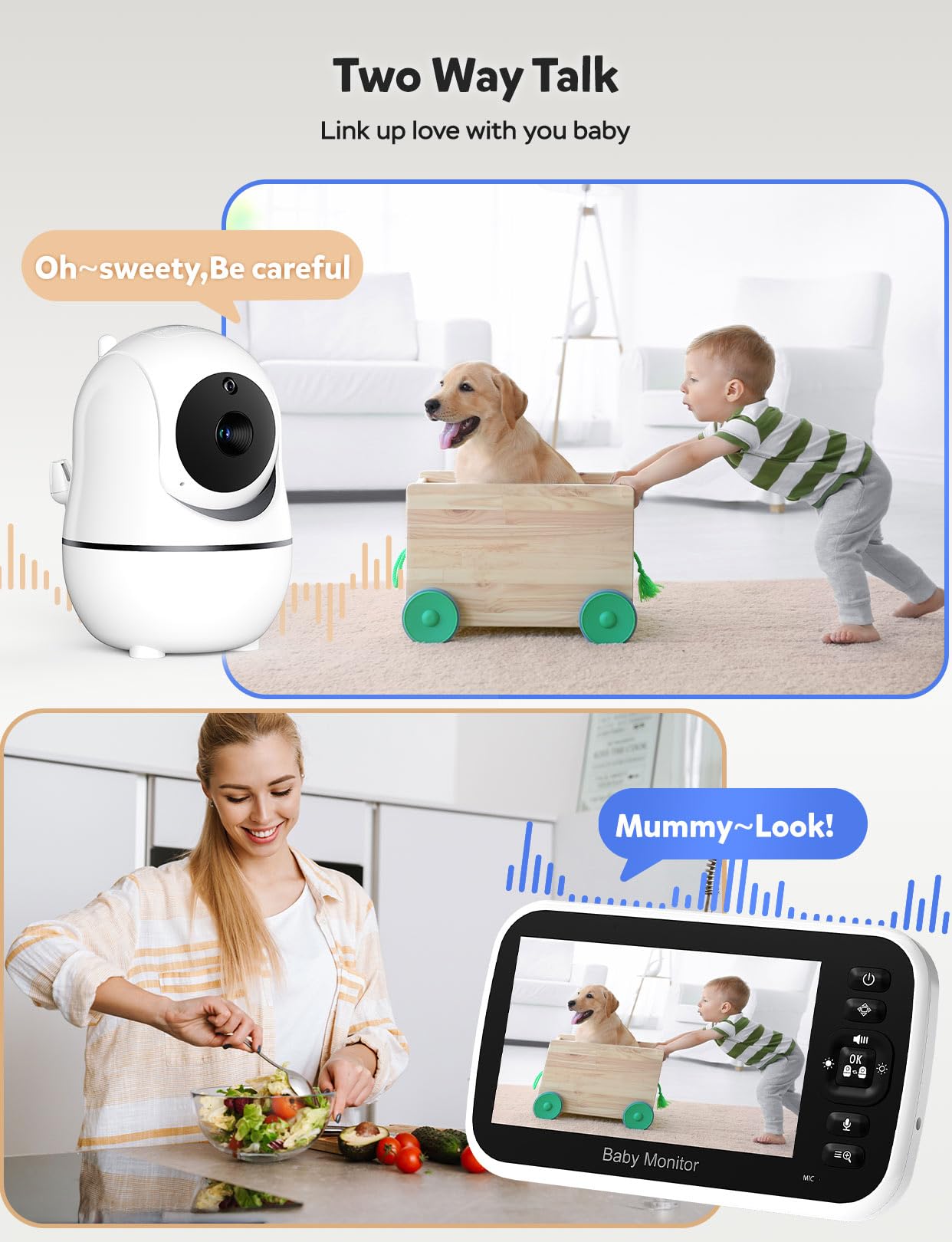 GoodBaby monitor and cameras in nursery setup giving confident supervision