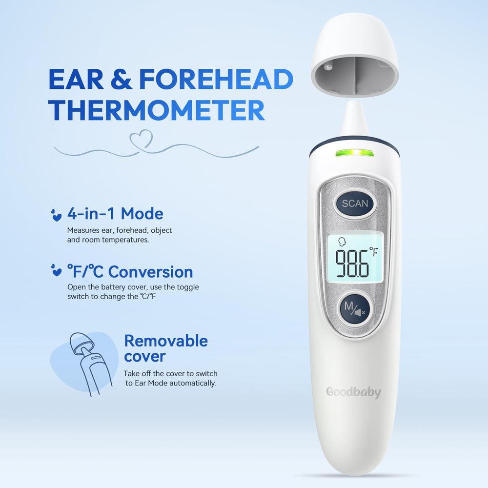 GoodBaby thermometer ear probe detail highlighting precise sensor for accurate readings