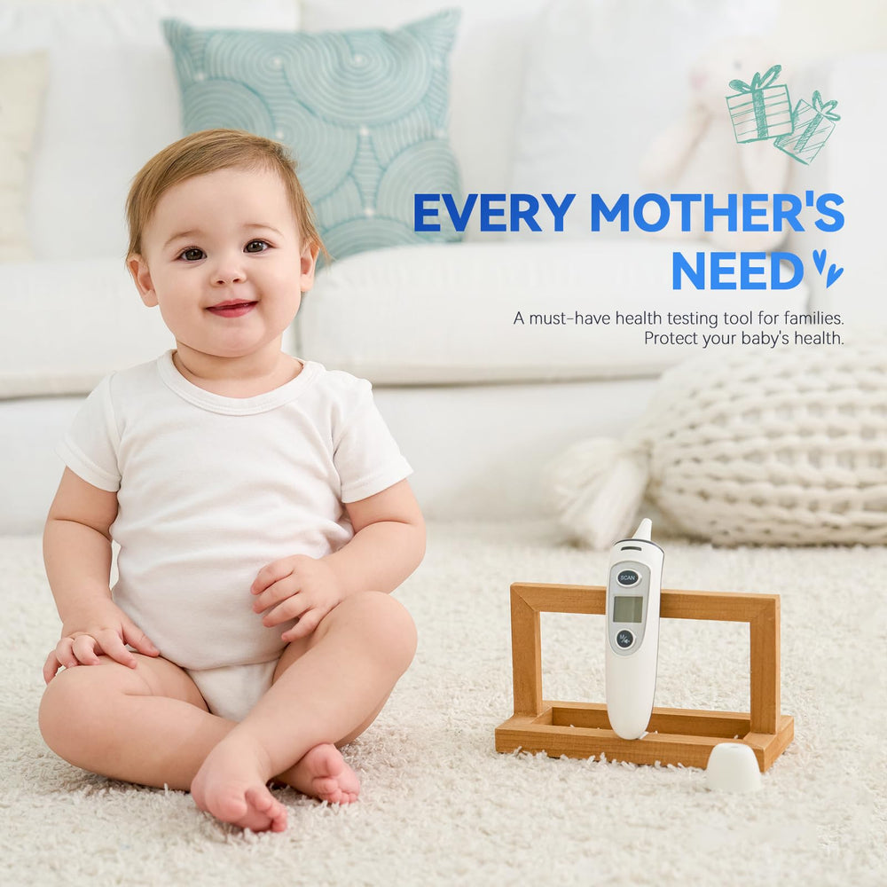GoodBaby thermometer memory recall screen showing stored readings for tracking