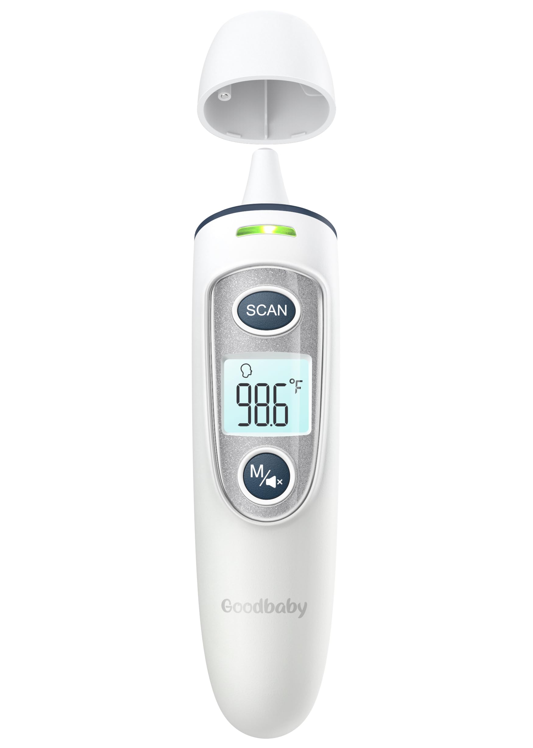 GoodBaby thermometer packaging and included accessories for ready-to-use setup