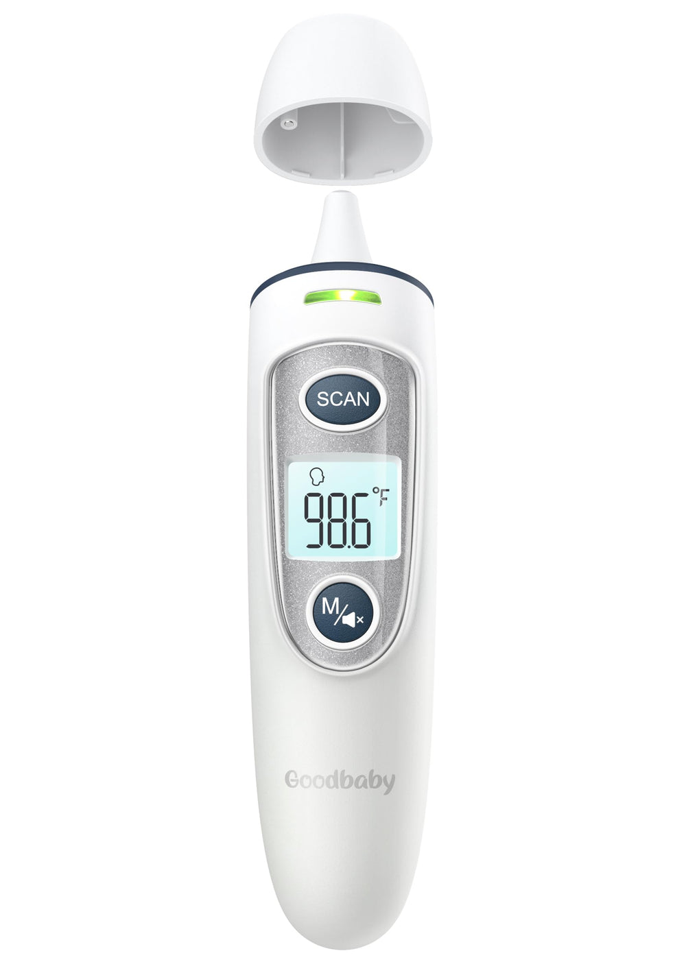 GoodBaby thermometer packaging and included accessories for ready-to-use setup