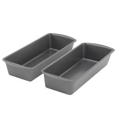 GoodCook front view of two loaf pans showing durable construction and capacity