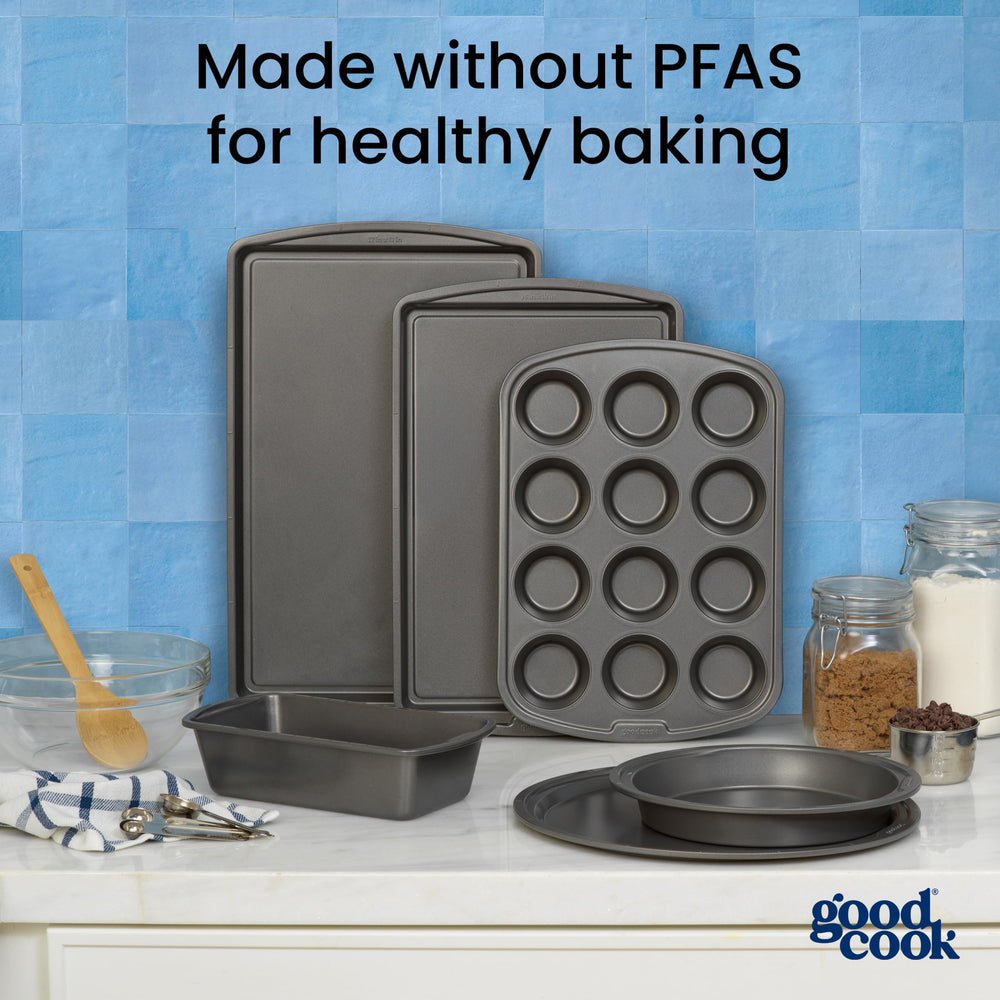 GoodCook loaf pan styled in a kitchen to show everyday baking versatility
