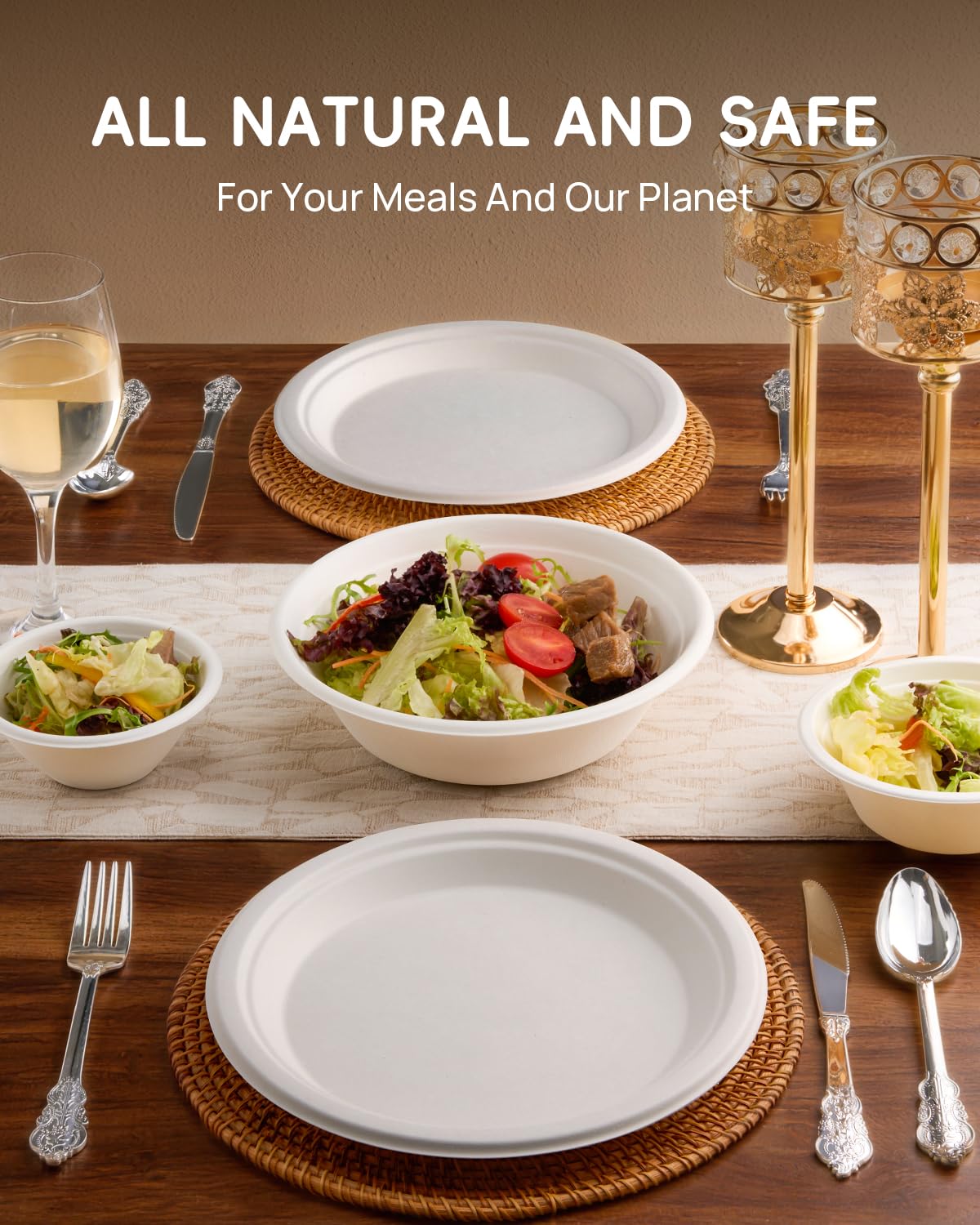 Goodluck plates on picnic table illustrating event-ready convenience