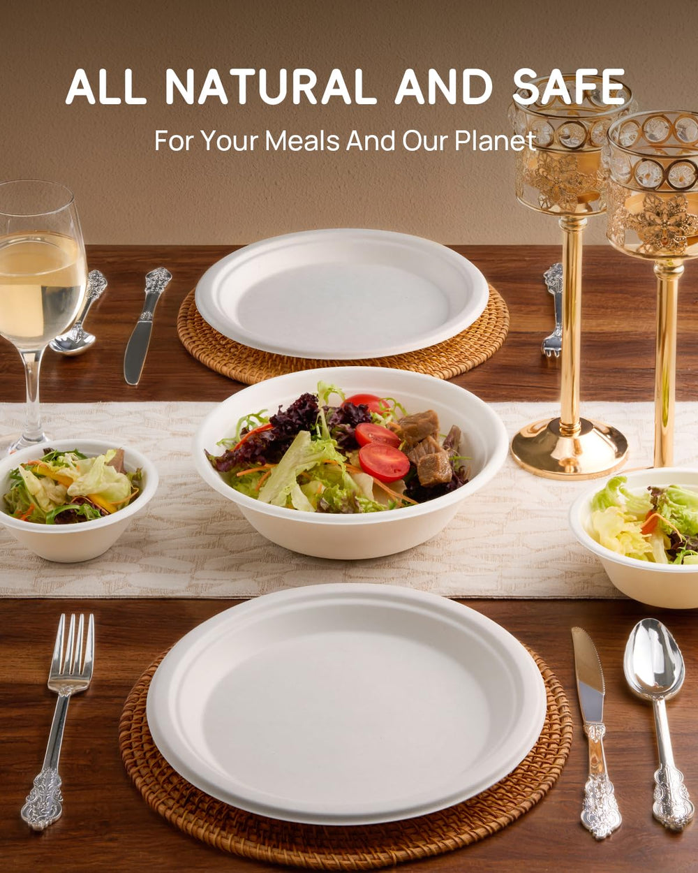 Goodluck plates on picnic table illustrating event-ready convenience