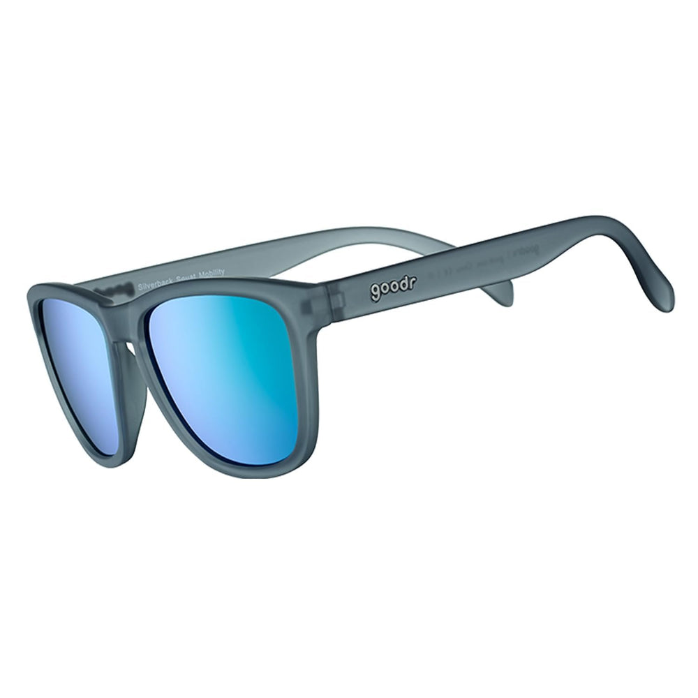 goodr front view of Medium OG frame showing classic silhouette and stability benefit