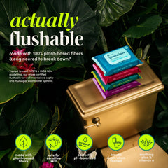 goodwipes close-up texture of wipe, plant-fiber softness for gentle clean