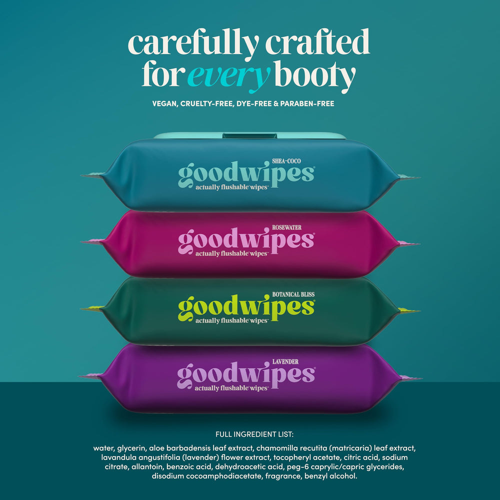 goodwipes package in a modern bathroom setting showing everyday hygienic use