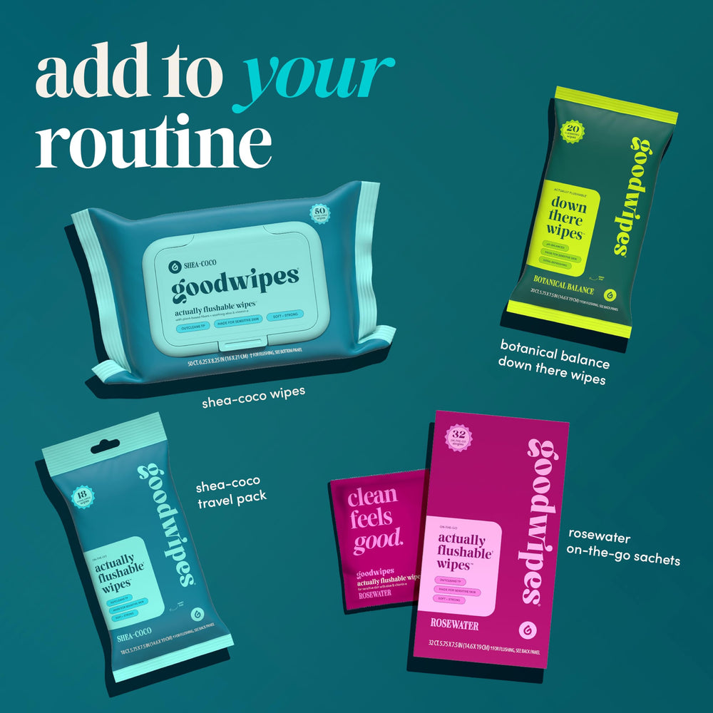 goodwipes individually wrapped wipe displayed for on-the-go pocket and purse readiness