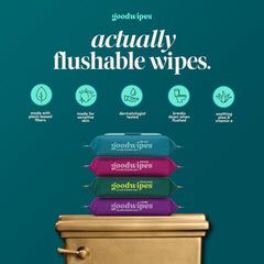 goodwipes close-up of wipe texture showing soft plant-based fibers and gentle clean