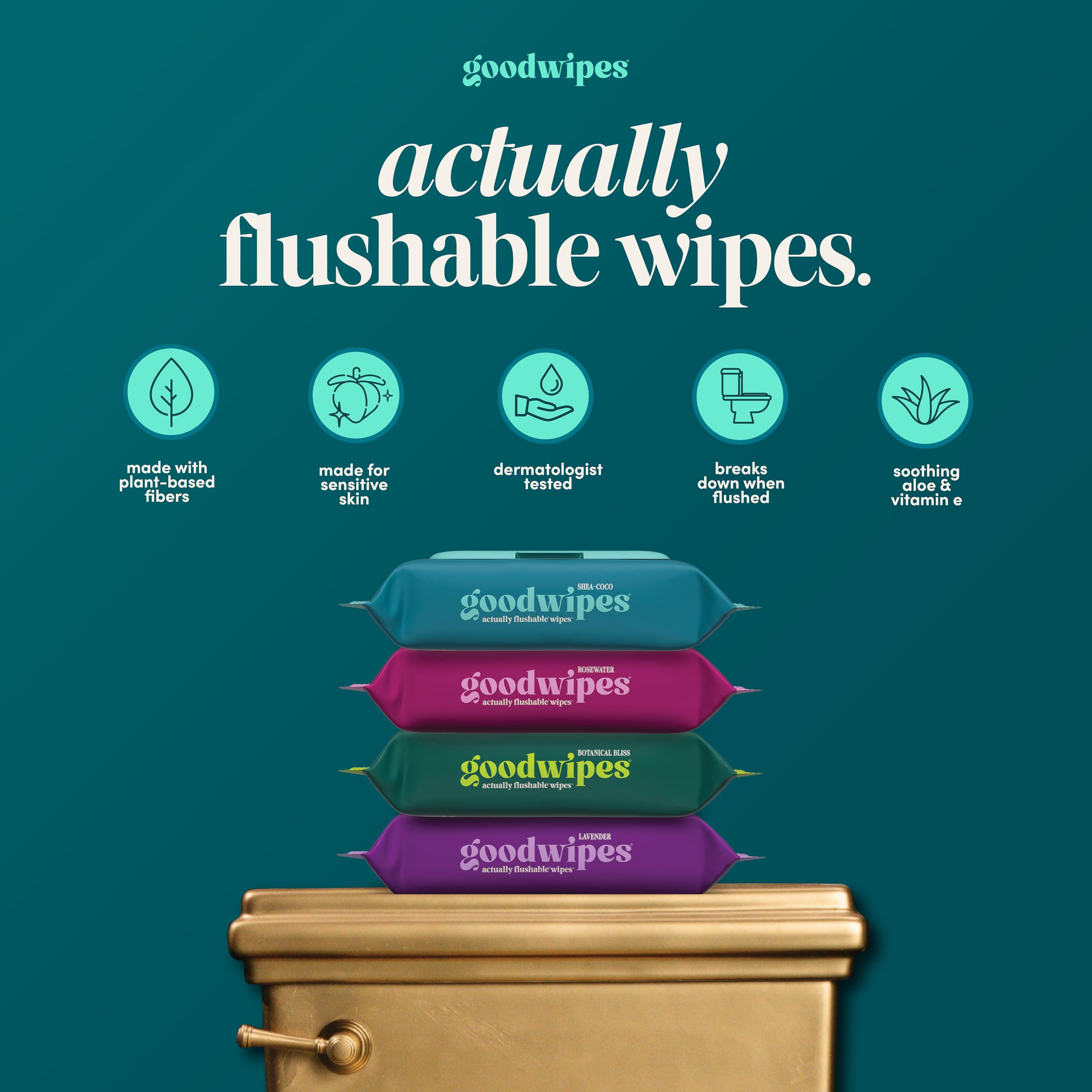 goodwipes wipe texture close-up showing soft plant-fiber structure for gentle clean