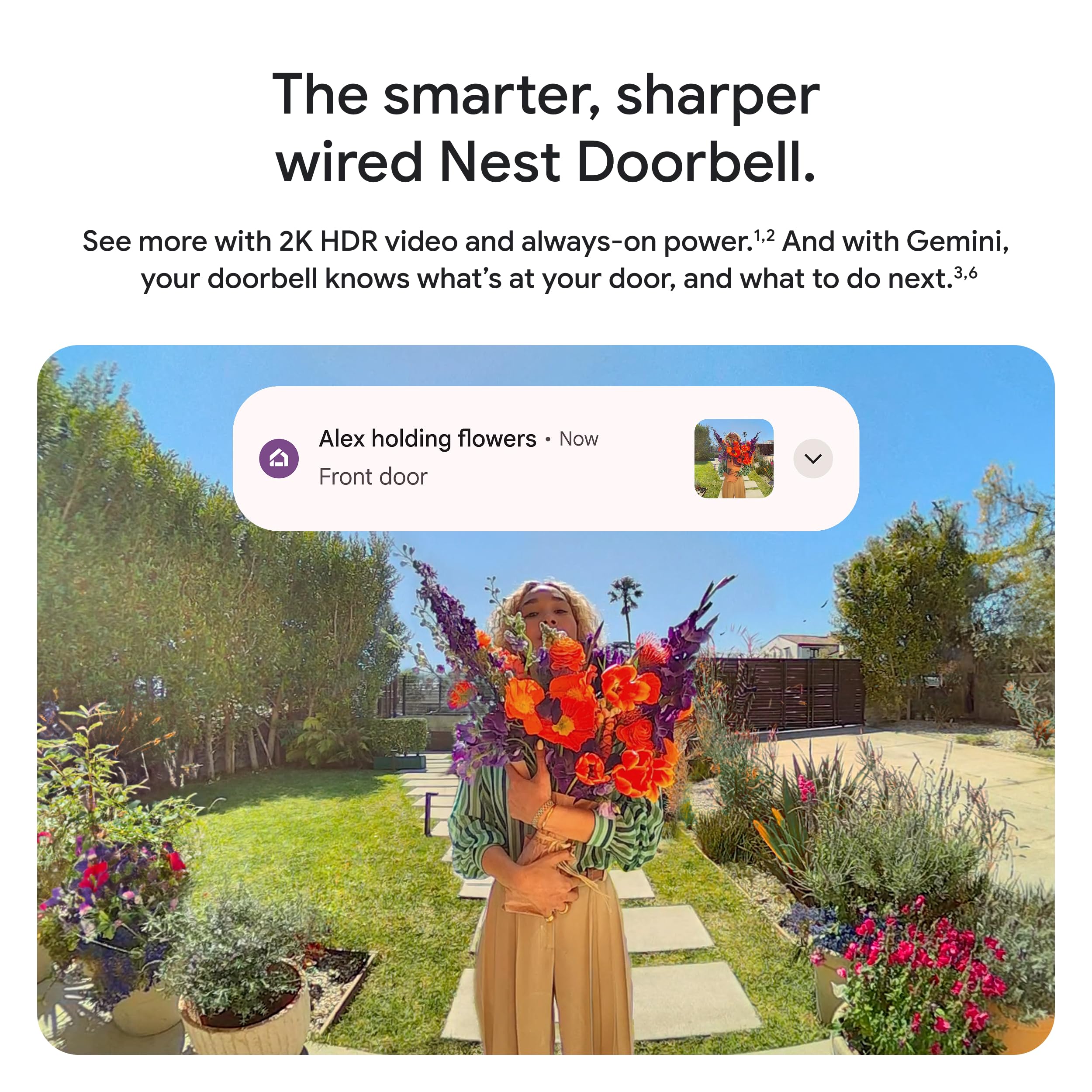 Google Nest hazel closeup of camera lens emphasizing 2K HDR detail capture benefit