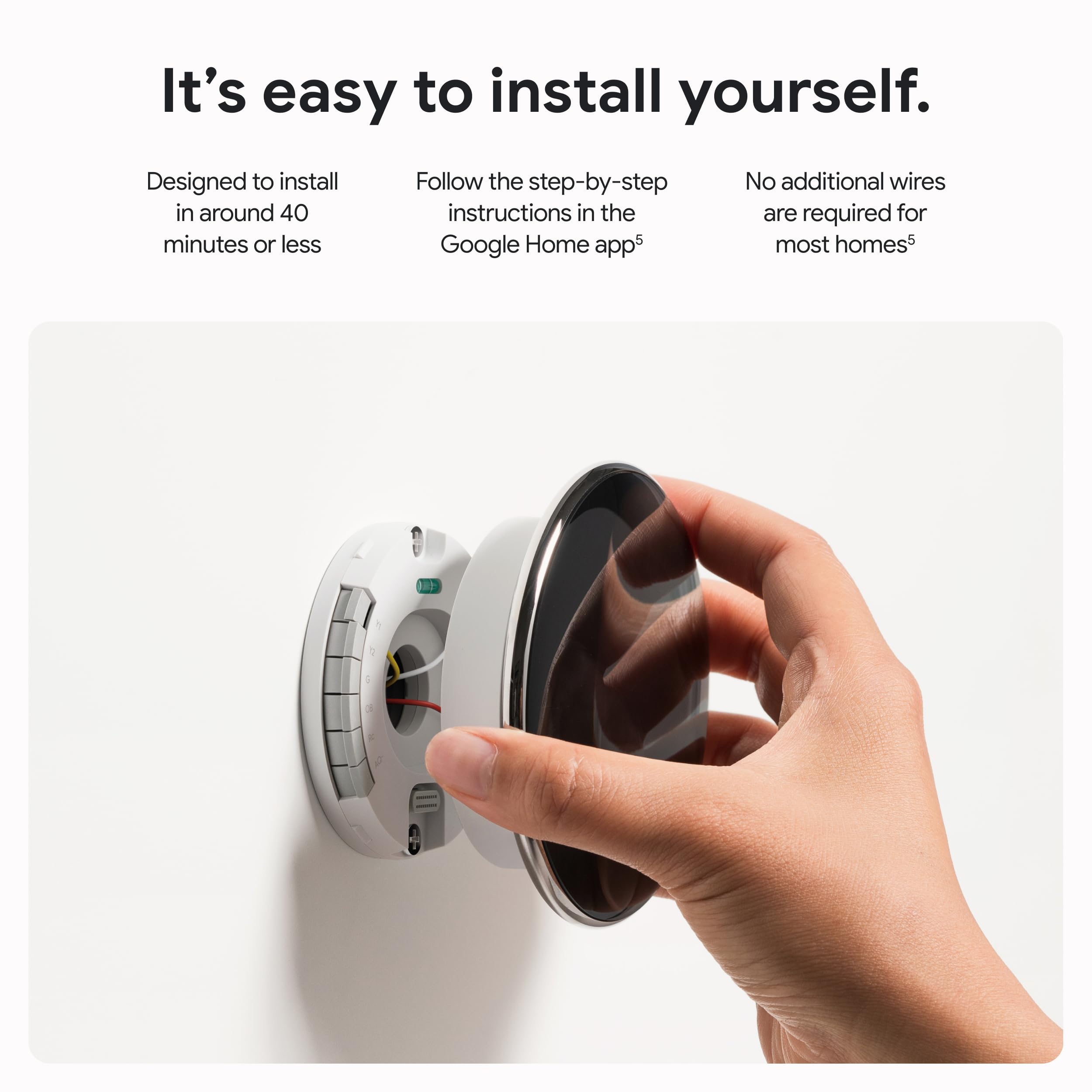 Unboxed Nest thermostat and sensor packaging for quick out-of-box installation