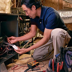 Google Nest Power Connector installed inside furnace compartment providing stable thermostat power