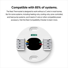 Google Nest Thermostat back wiring detail showing installation points for easy setup