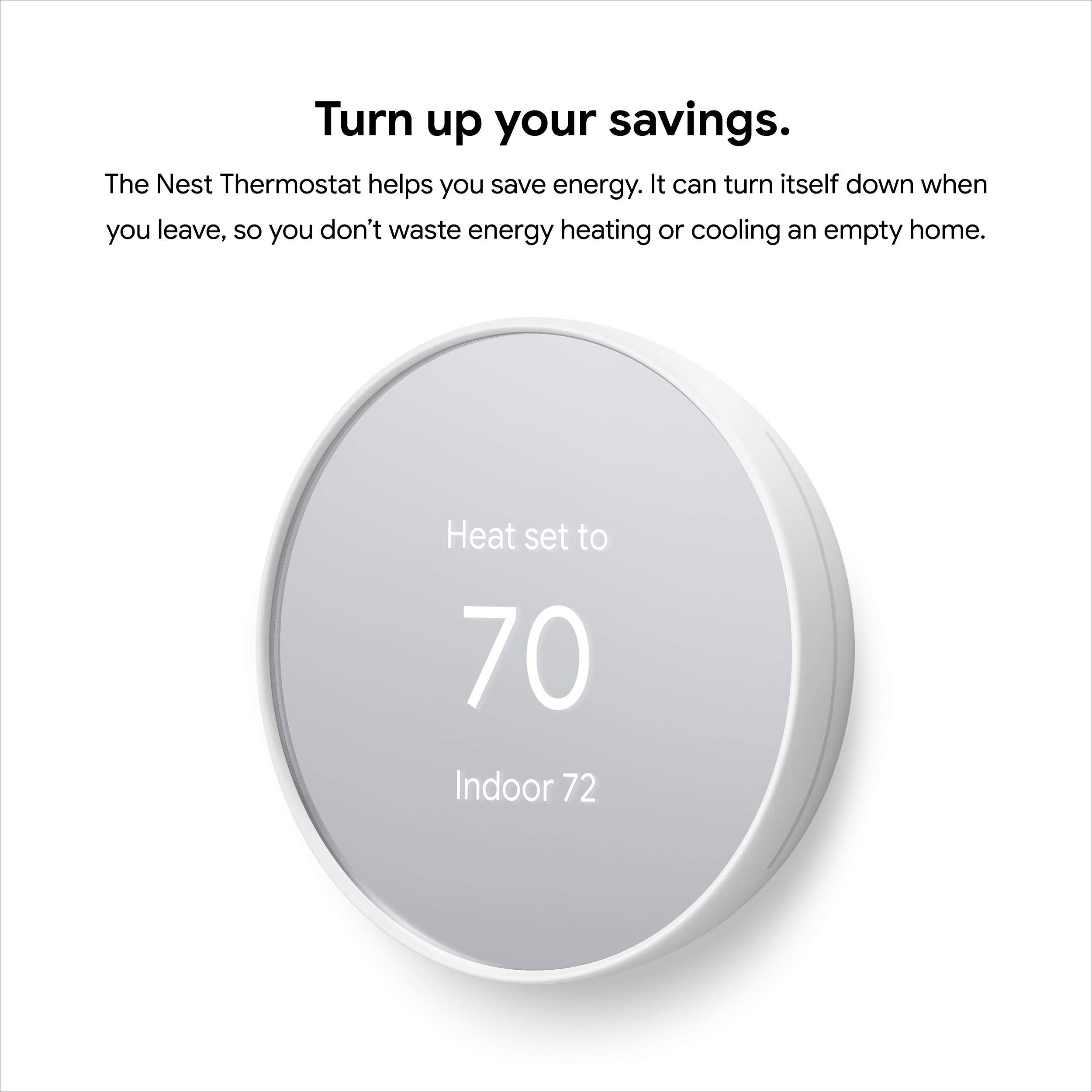 Google Nest Thermostat side profile highlighting slim depth and placement benefit
