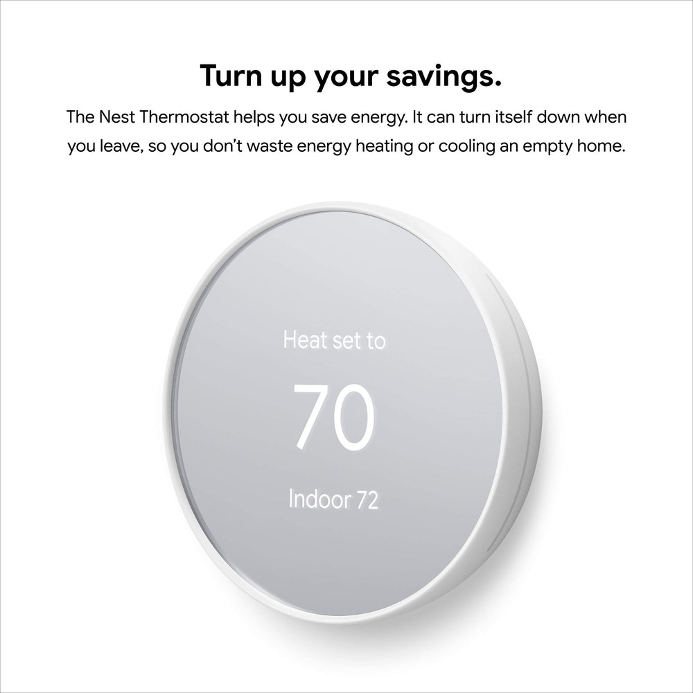 Google Nest Thermostat side profile highlighting slim depth and placement benefit