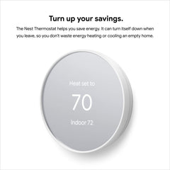 Google Nest Thermostat side profile highlighting slim depth and placement benefit