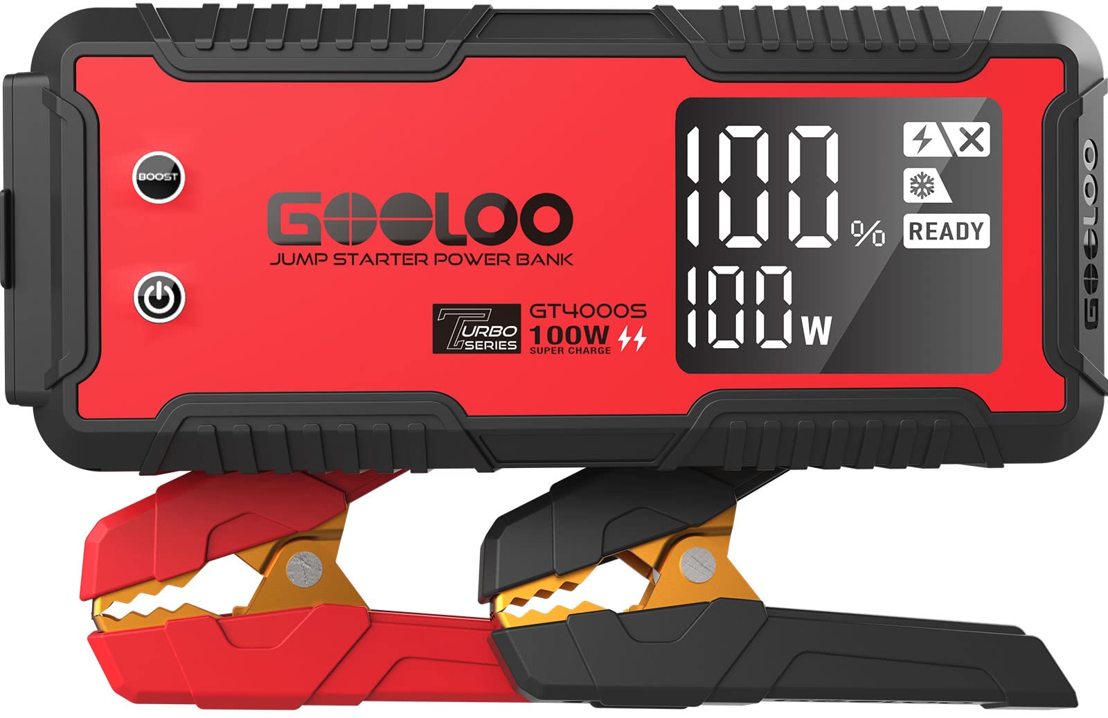 GOOLOO GT4000S front view showing compact design and handle for portability