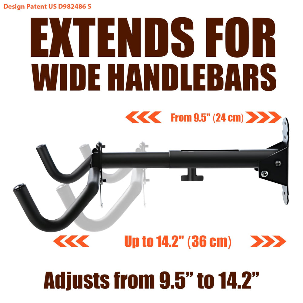 Gootus extendable beam detail showing adjustable handlebar fit