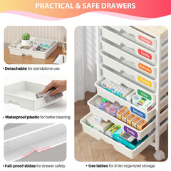 Goovilla close-up of removable colorful drawer tray for quick access