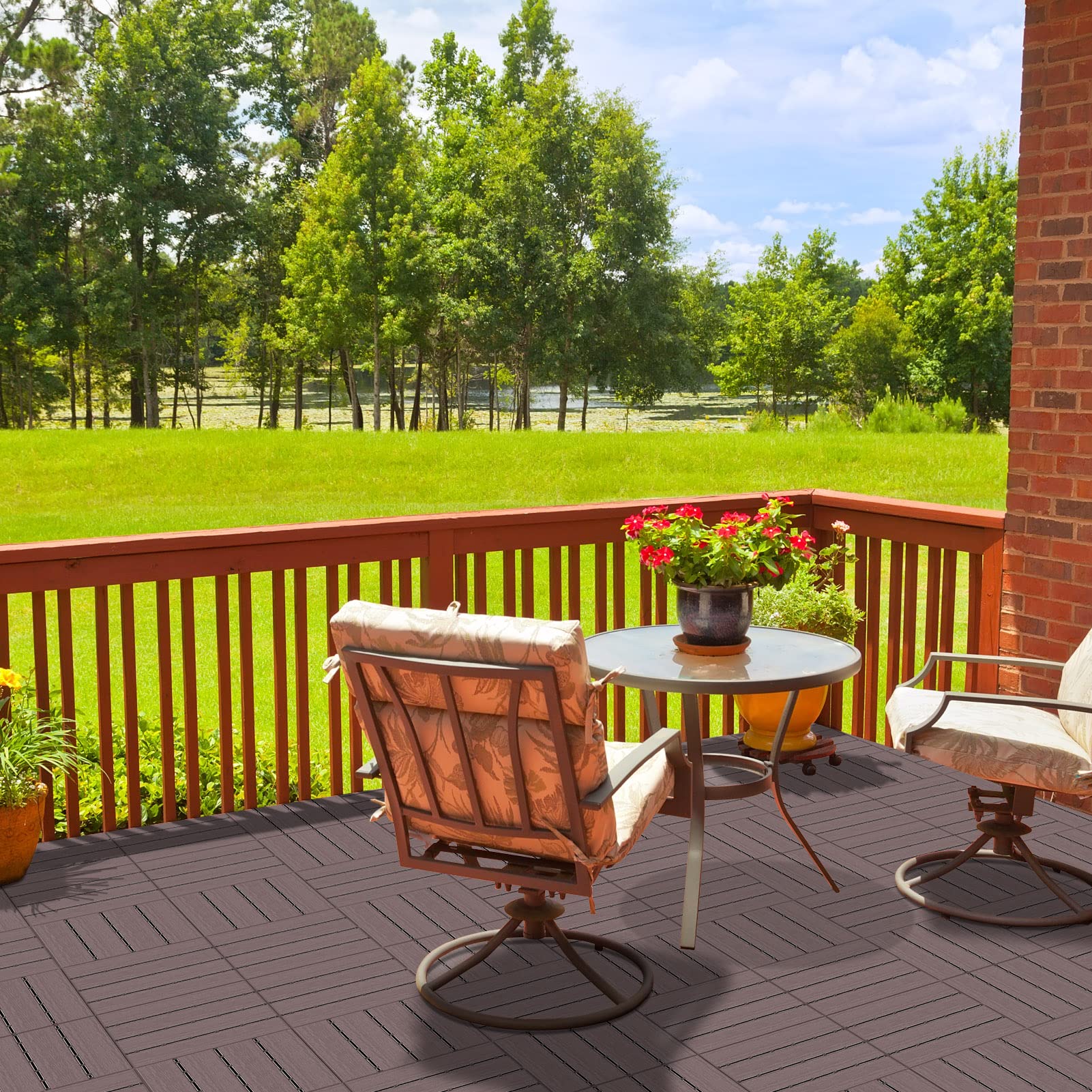 Goovilla installed on a balcony illustrating quick upgrade and aesthetic boost benefit