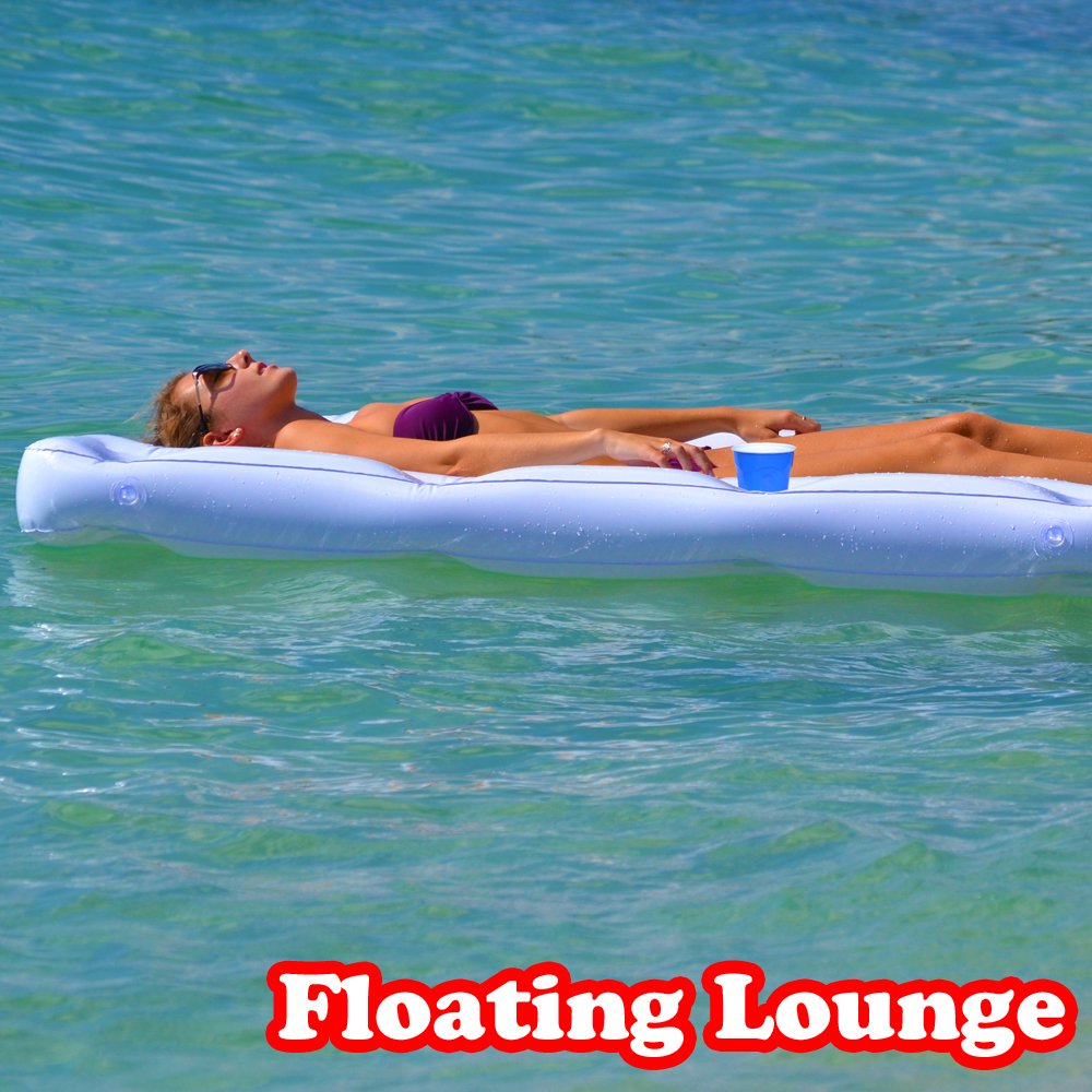 GoPong in-use with friends playing and socializing on the raft