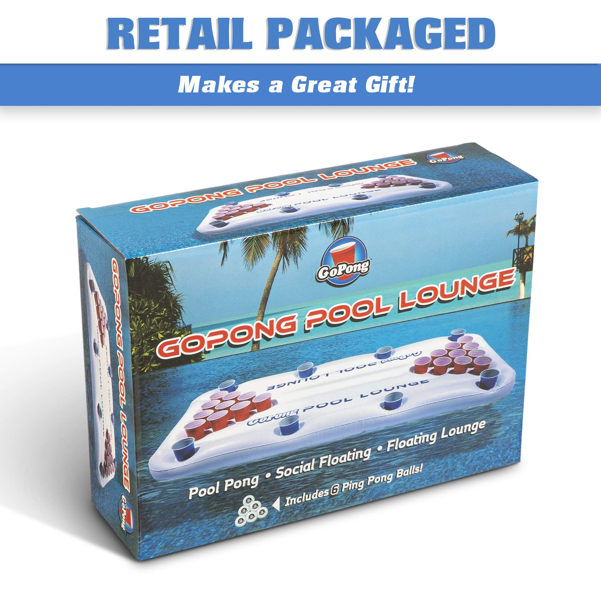 GoPong retail packaging boxed unit ready to gift or store