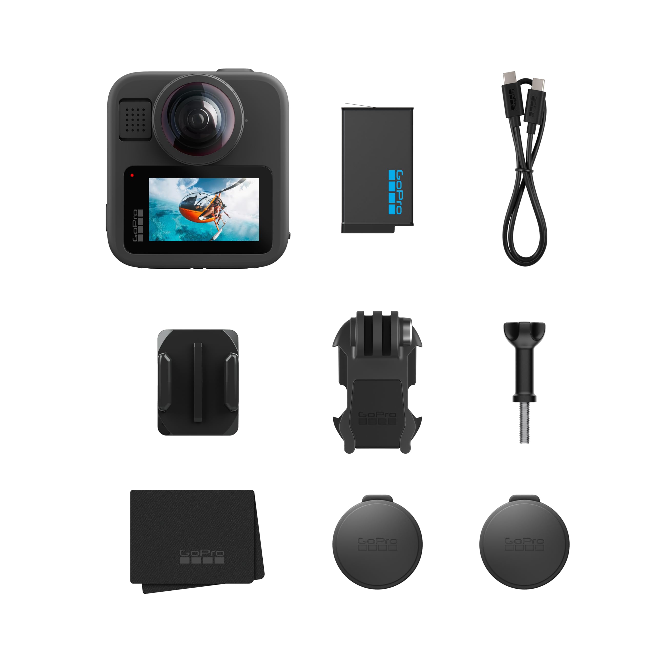 GoPro MAX2 in a mountain biking scene illustrating action-ready durability benefit