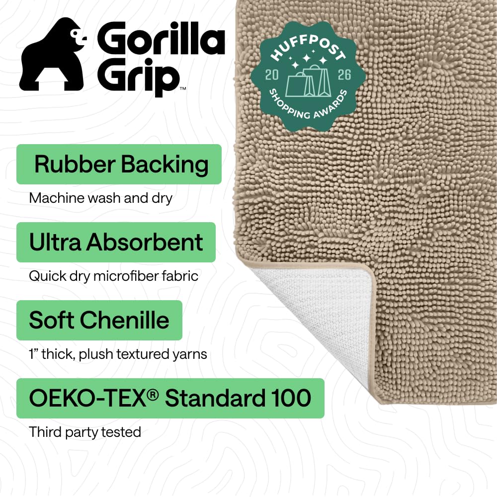 GORILLA GRIP chenille close-up showing plush texture and absorbency